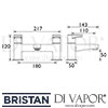 Bristan QUEST Bath Filler Dimensions